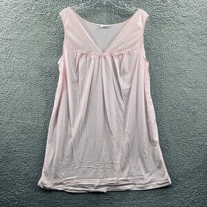 Vintage Vassarette Nightgown XXL Pink Silky Nylon Chemise Sleeveless Pull On USA
